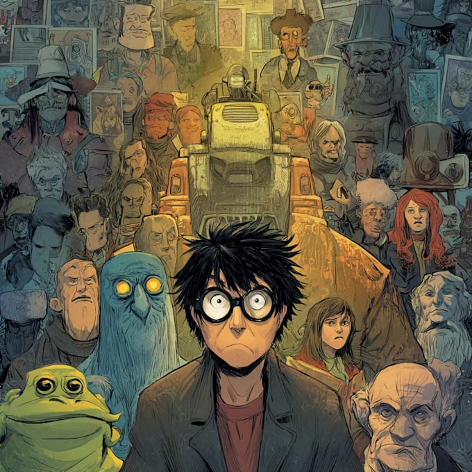 draw a cover art or comic cover art