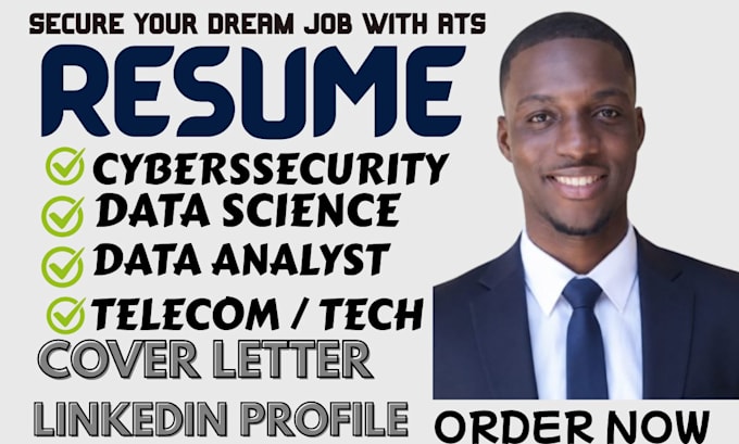 write cybersecurity telecommunication data science analyst IT engineering resume