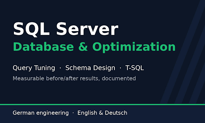 design fix or optimize your sql server database and queries