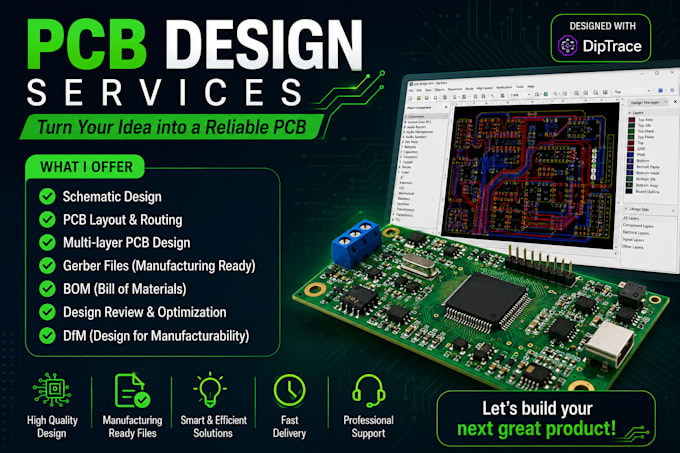 design pcb boards in diptrace software