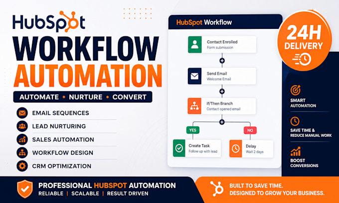 build hubspot workflows, automation, and email sequences