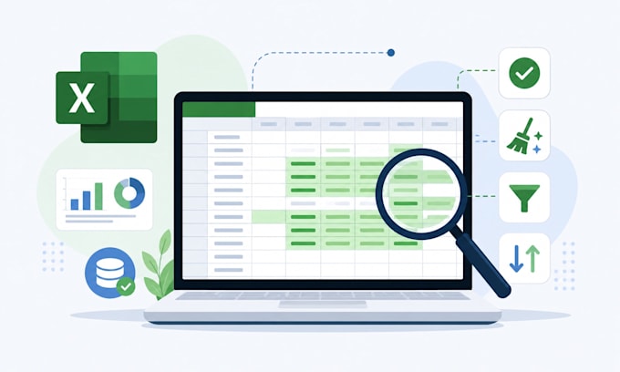 do data entry, data cleaning and excel data formatting