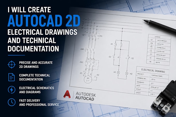 create electrical single line diagrams and autocad electrical drawings