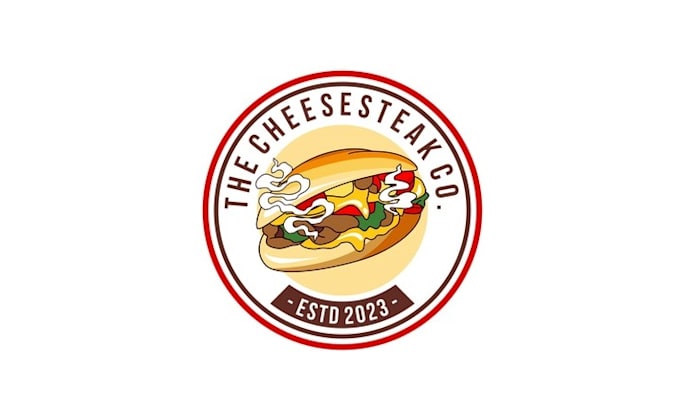design cheese steak restaurant concept logo