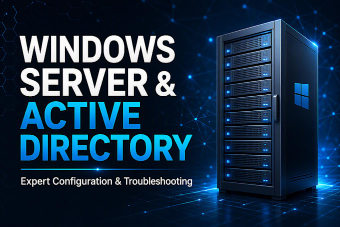 install, configure or fix windows server, active directory, gpo, dns and dhcp