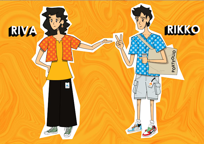 design mascot characters illustrations in coreldraw