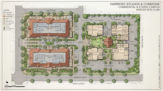 create expert commercial and studio site plans and real estate maps