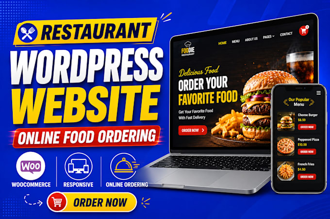 create a restaurant, bakery, or cafe website with online ordering