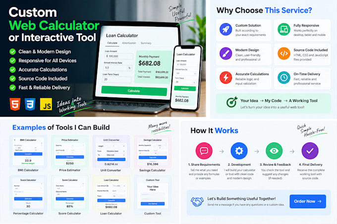 build a custom web calculator for your website