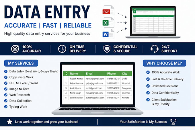 be your virtual assistant data entry and typing