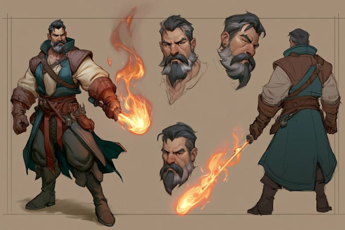 create a dnd art and d and d character for you