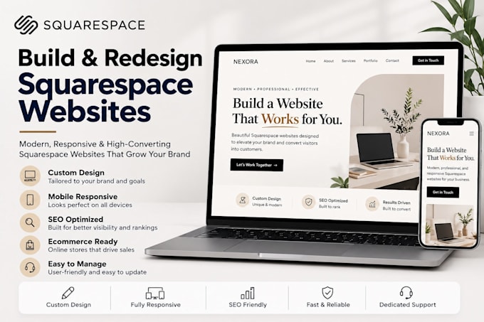 build squarespace website design and redesign squarespace