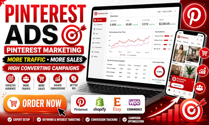 run pinterest ads campaign for ecommerce and lead generation