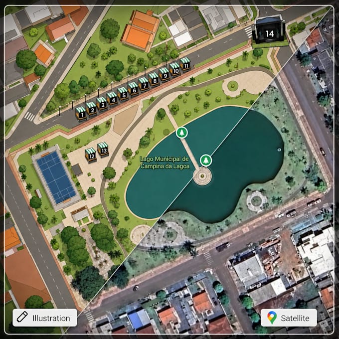 create a custom illustrated map