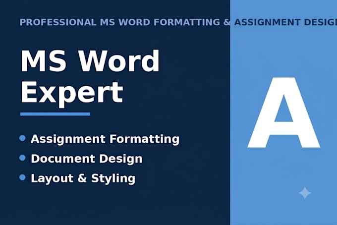 do professional assignment formatting and ms word document design