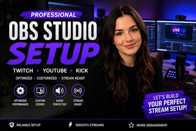 setup obs studio for twitch, youtube, kick, and live streaming