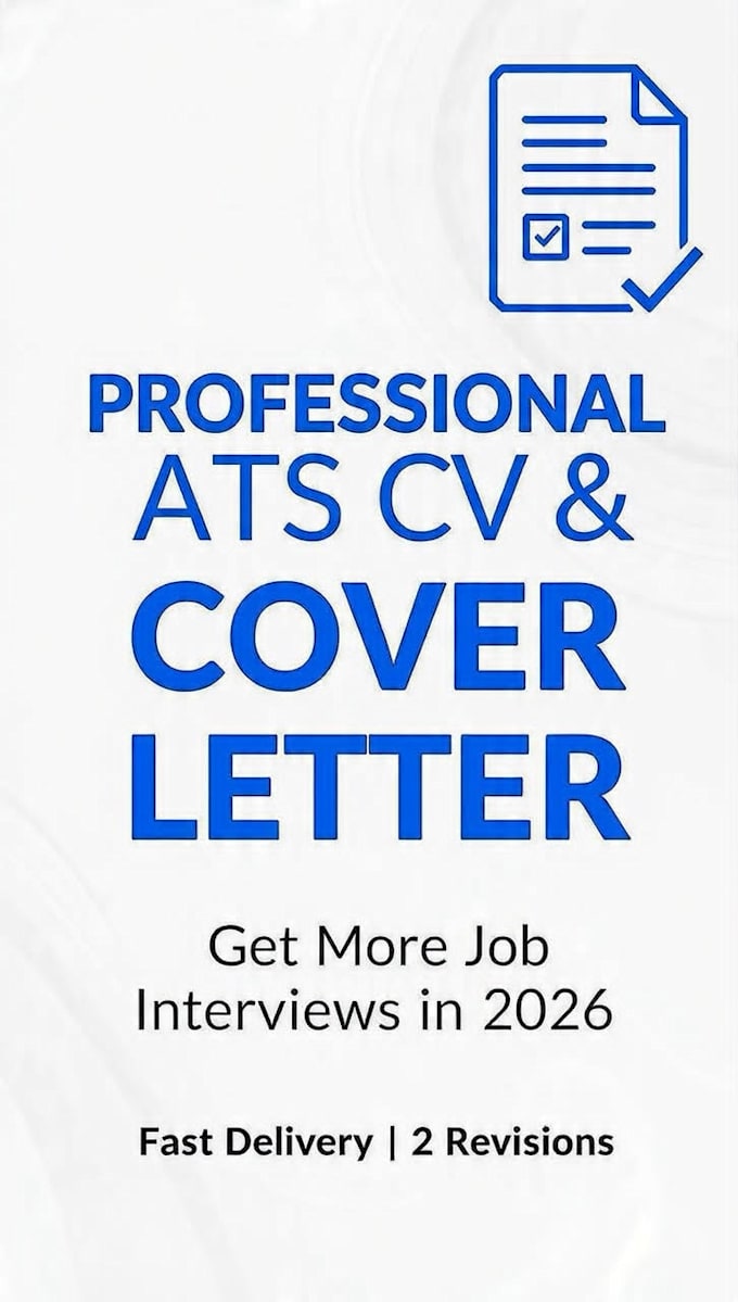 write ats resume, professional CV and cover letter for job