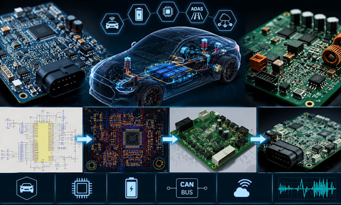 design smart vehicle electronics, automotive pcb, ev battery bms, adas, iot pcb