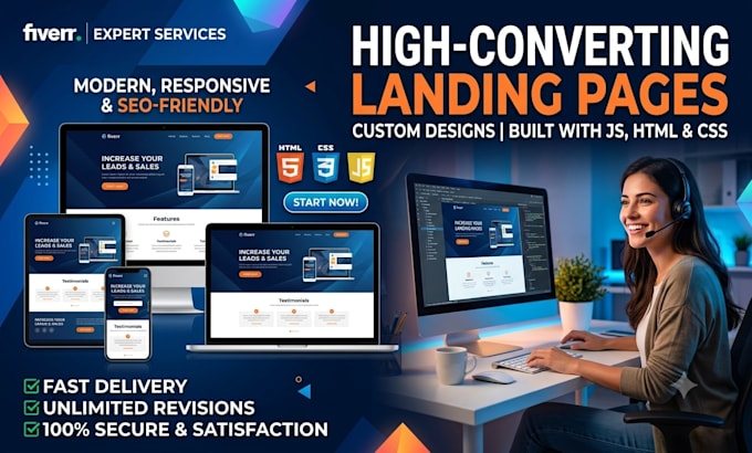 build a responsive landing page