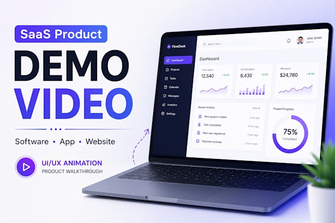 do saas explainer video, app or website promo video for software and app launch