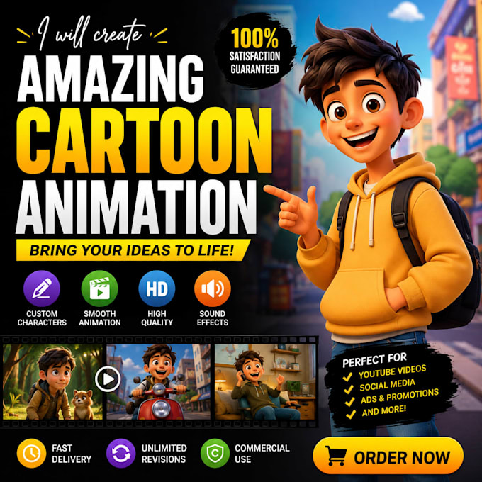 create cartoon, anime and characters animation