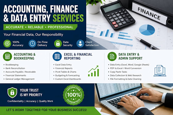 do all accounts and finance tasks and also data entry works