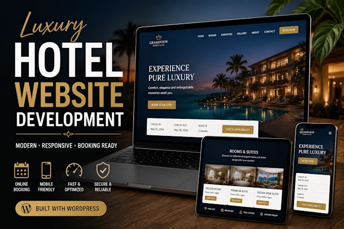build a wordpress hotel booking website with online reservation system