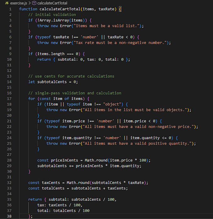review your python or javascript code for bugs, efficiency, and best practices