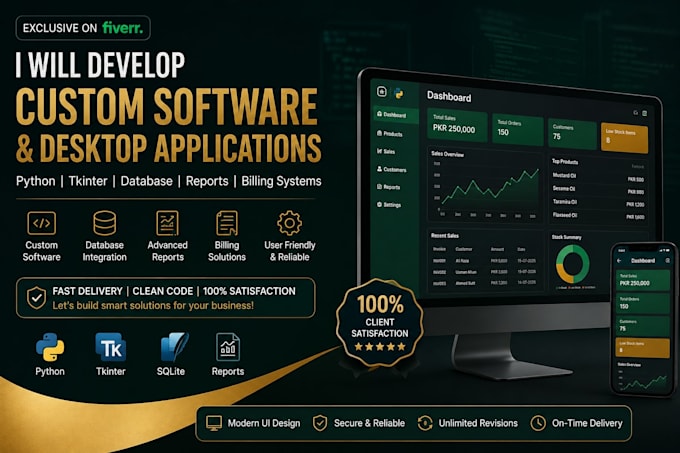 am a python developer specializing in custom desktop applications using python