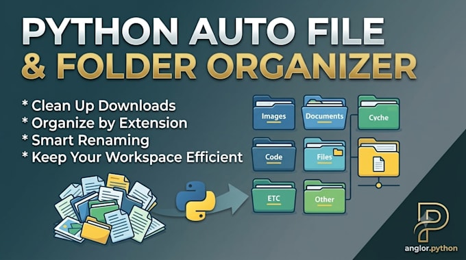 write a python script to auto organize files and folders