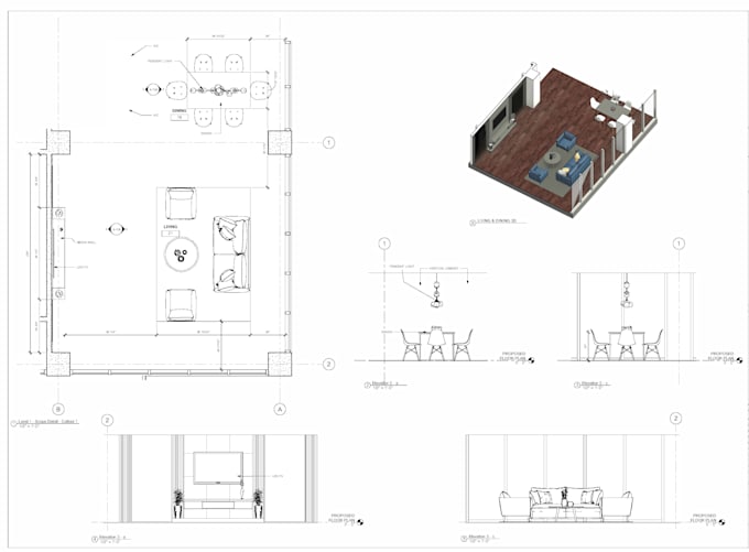 draw professional 2d architectural floor plans in autocad