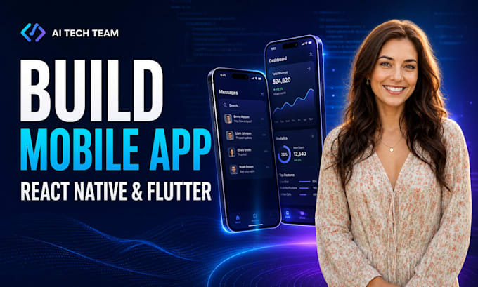 build mobile app in react native and flutter