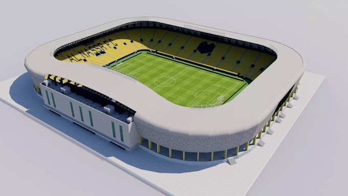 design 3d stadium, gaming arena, sports complex and realistic rendering