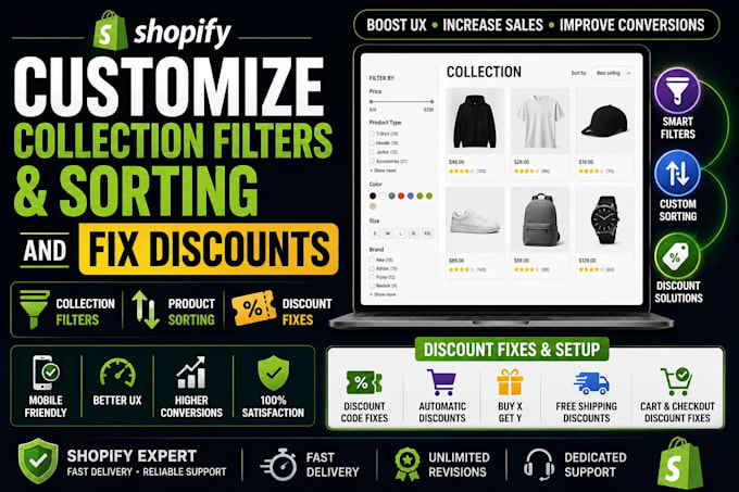 customize shopify collection filters sorting and fix discounts