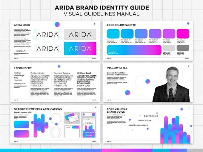 design a modern startup brand guide