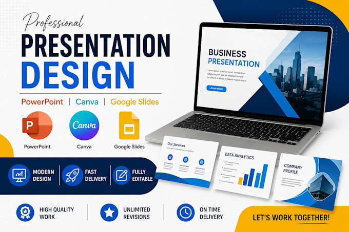 make a slides and presentation with professionally