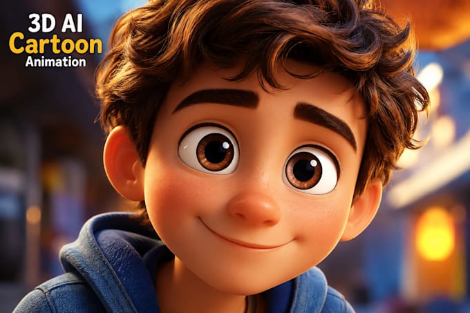 make 3d ai cartoon animation in pixar style