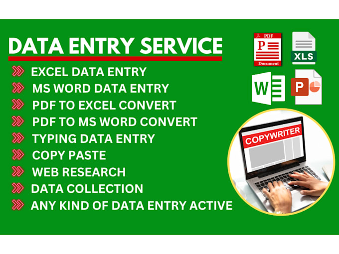 be your virtual assistant for data entry and web research