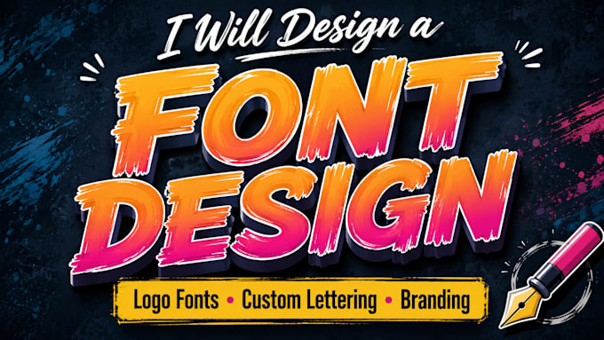 create unique custom fonts, typography, and hand lettering for your brand