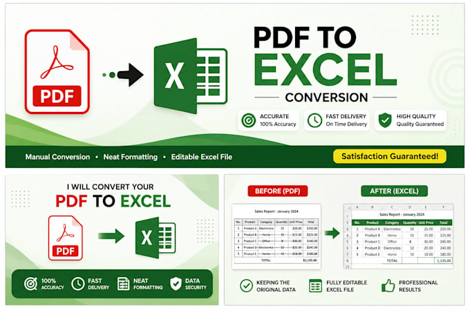 convert PDF to word or excel accurately and fast