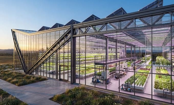 do 3d solar powered greenhouse with irrigation, and lighting solutions