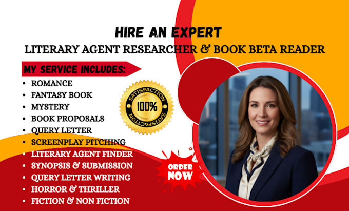 find active literary agent for script, book and professional beta reader