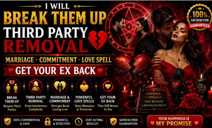 break them up, third party removal marriage commitment love spell get ex back