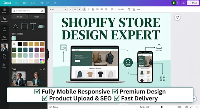 build a professional shopify store