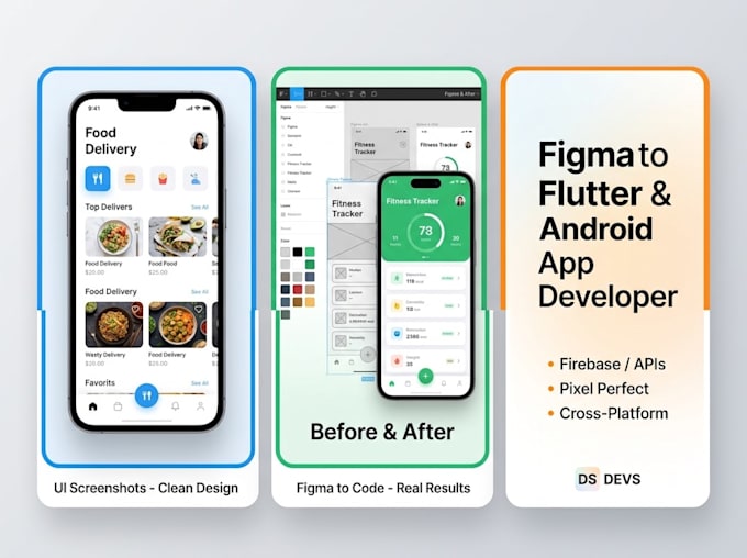 convert your figma design into a flutter or android app