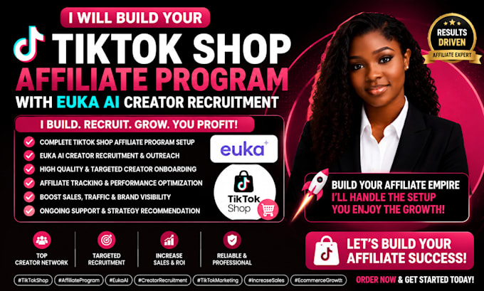 build your tiktok shop affiliate program with euka ai creator recruitment