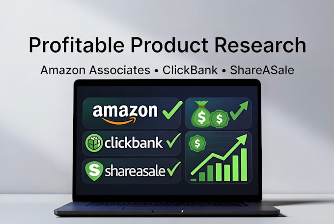 do profitable product research for amazon associates clickbank and shareasale