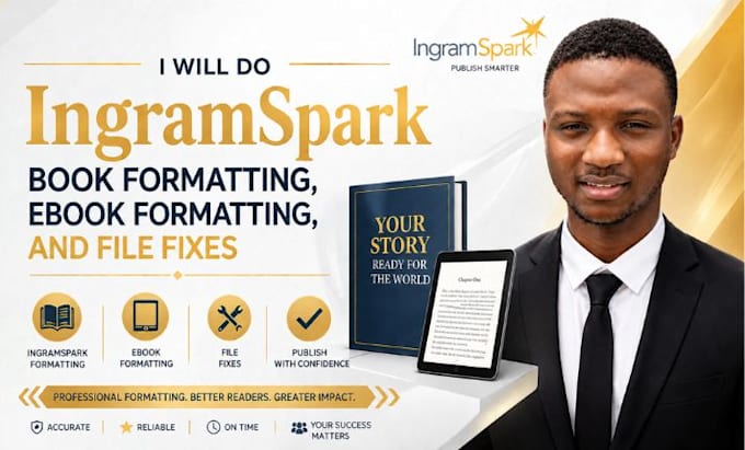 do ingramspark book formatting, ebook formatting, and file fixes