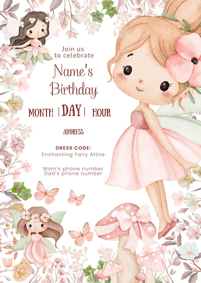 design elegant digital birthday invitations for kids