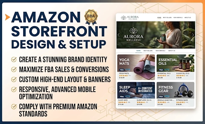 create a premium amazon storefront for fba brand registry